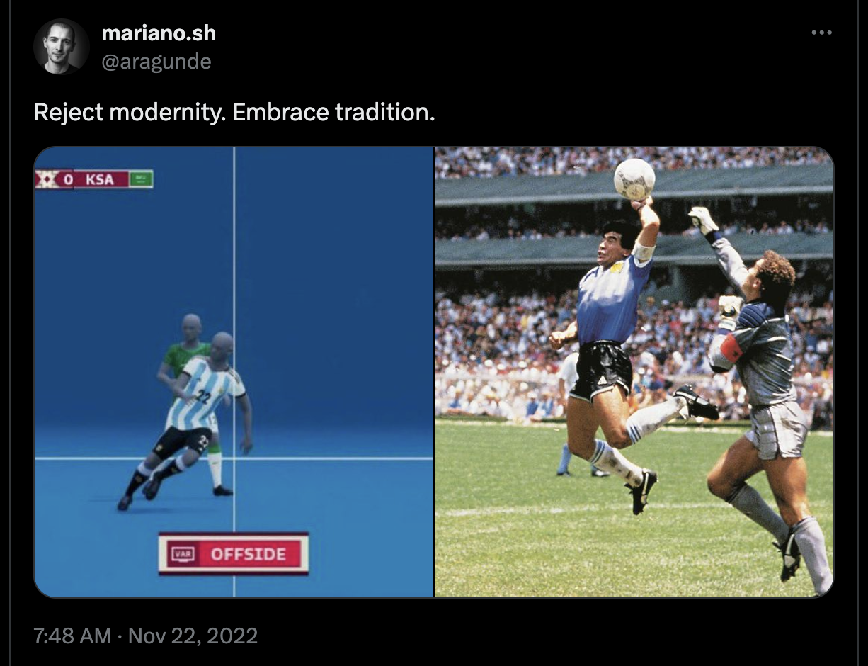 Embrade tradition, embrace Maradona