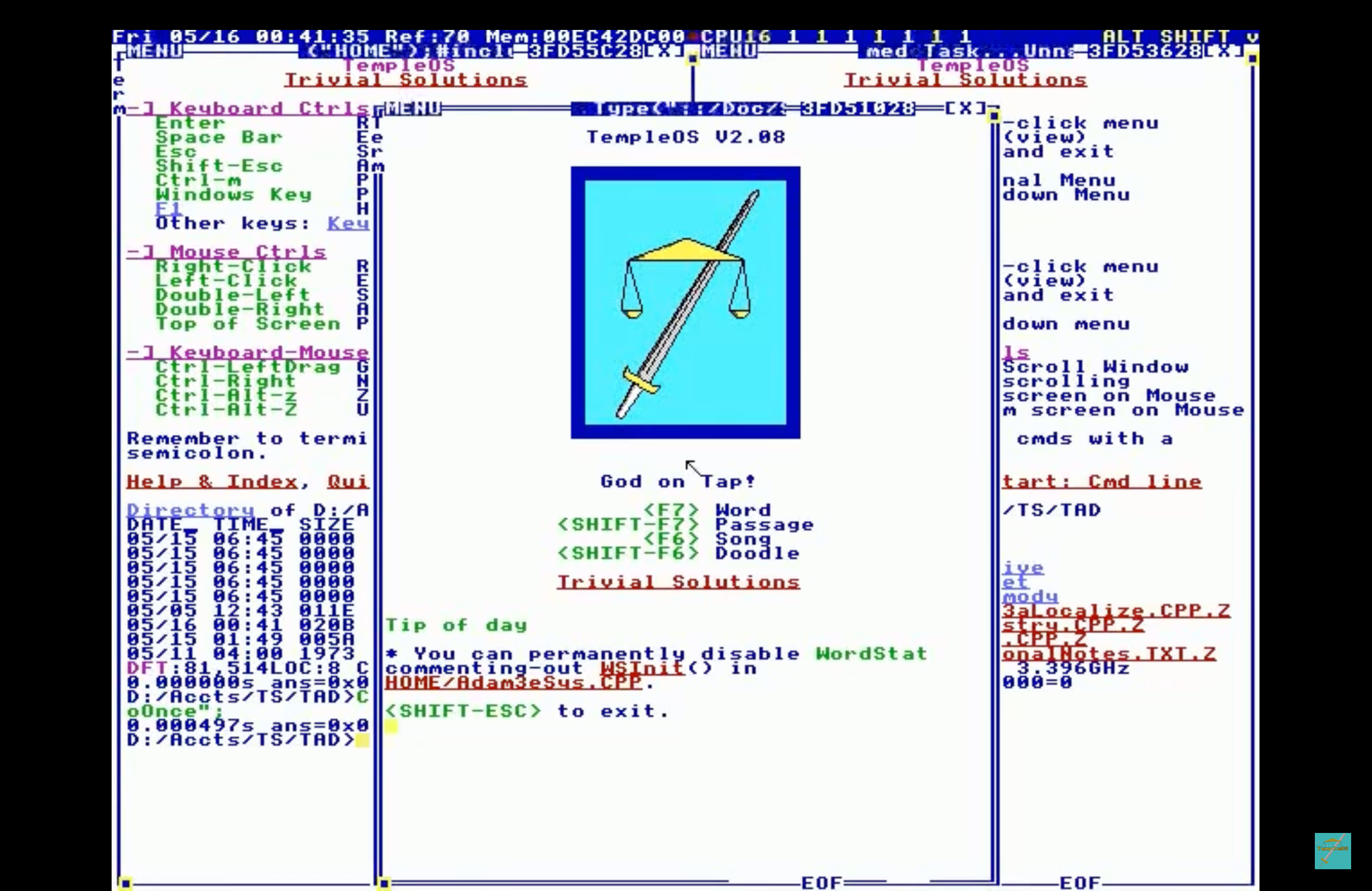 TempleOS's homepage